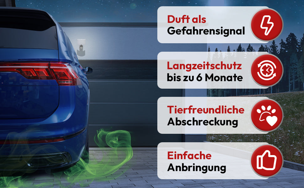 4x Marderschreck-Kugeln inkl. PKW-Halterung - Detail Information 2