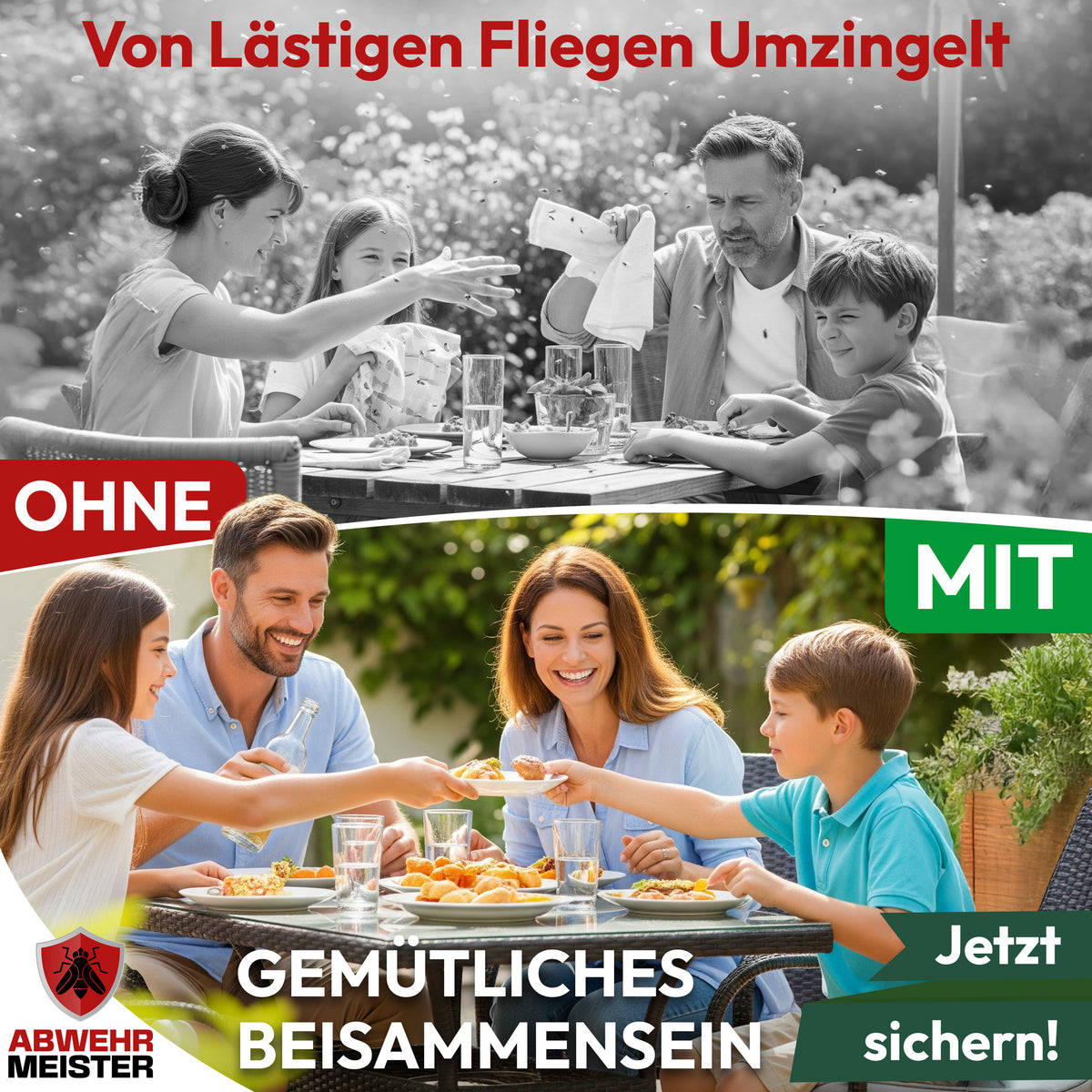 Fliegenfalle mit biologischem Lockstoff für Garten/Terrasse