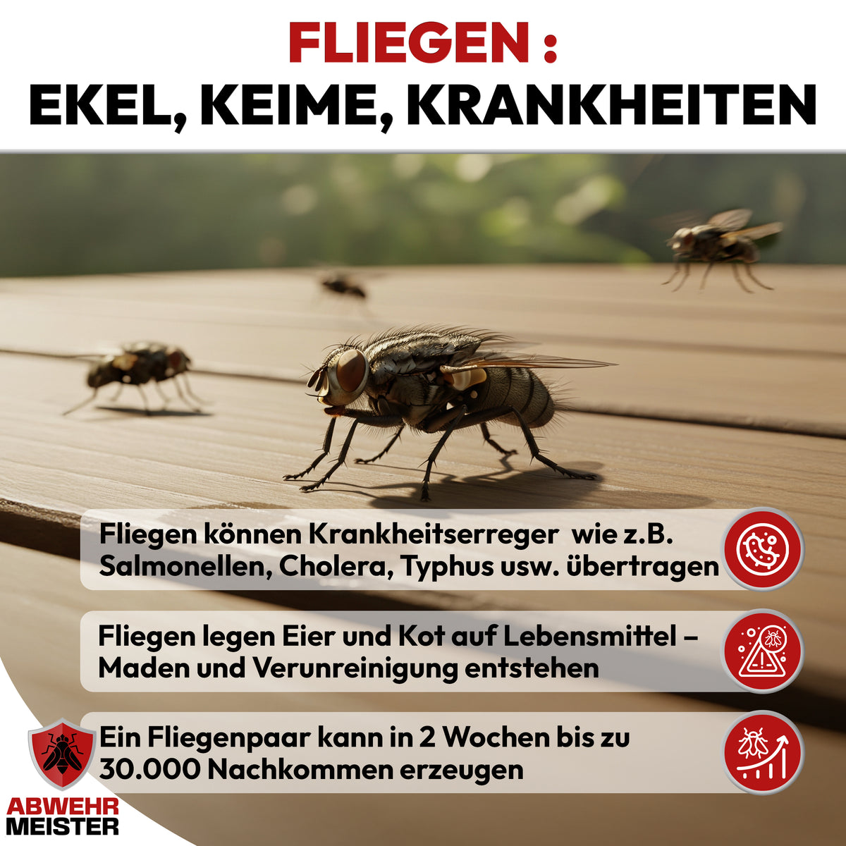 Fliegenfalle mit biologischem Lockstoff für Garten/Terrasse