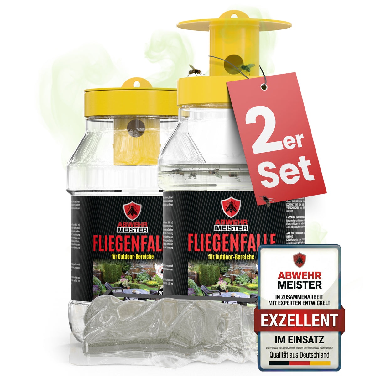 Fliegenfalle mit biologischem Lockstoff für Garten/Terrasse