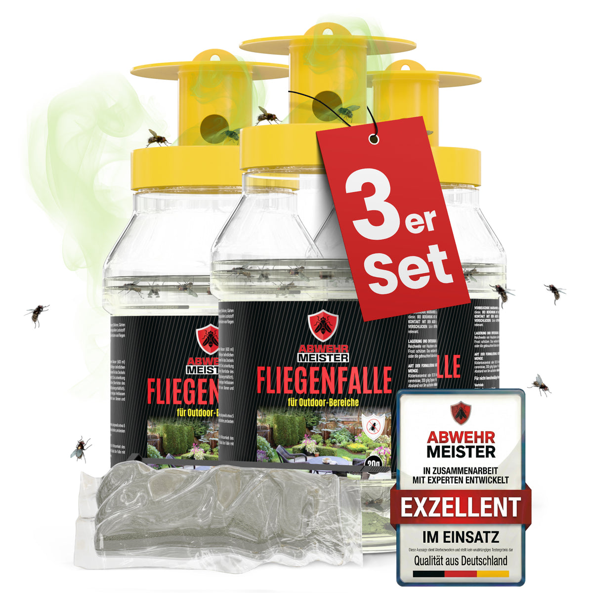 Fliegenfalle mit biologischem Lockstoff für Garten/Terrasse
